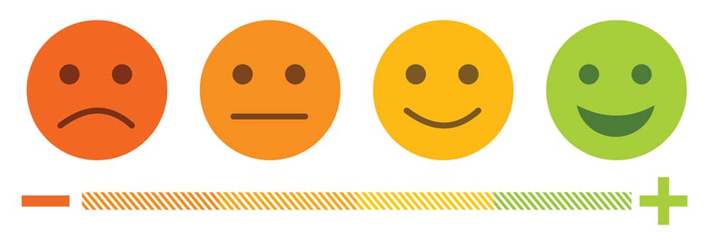 emoticon scale from sad to happy