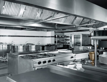 Work equipment, an Industrial kitchen with various equipment