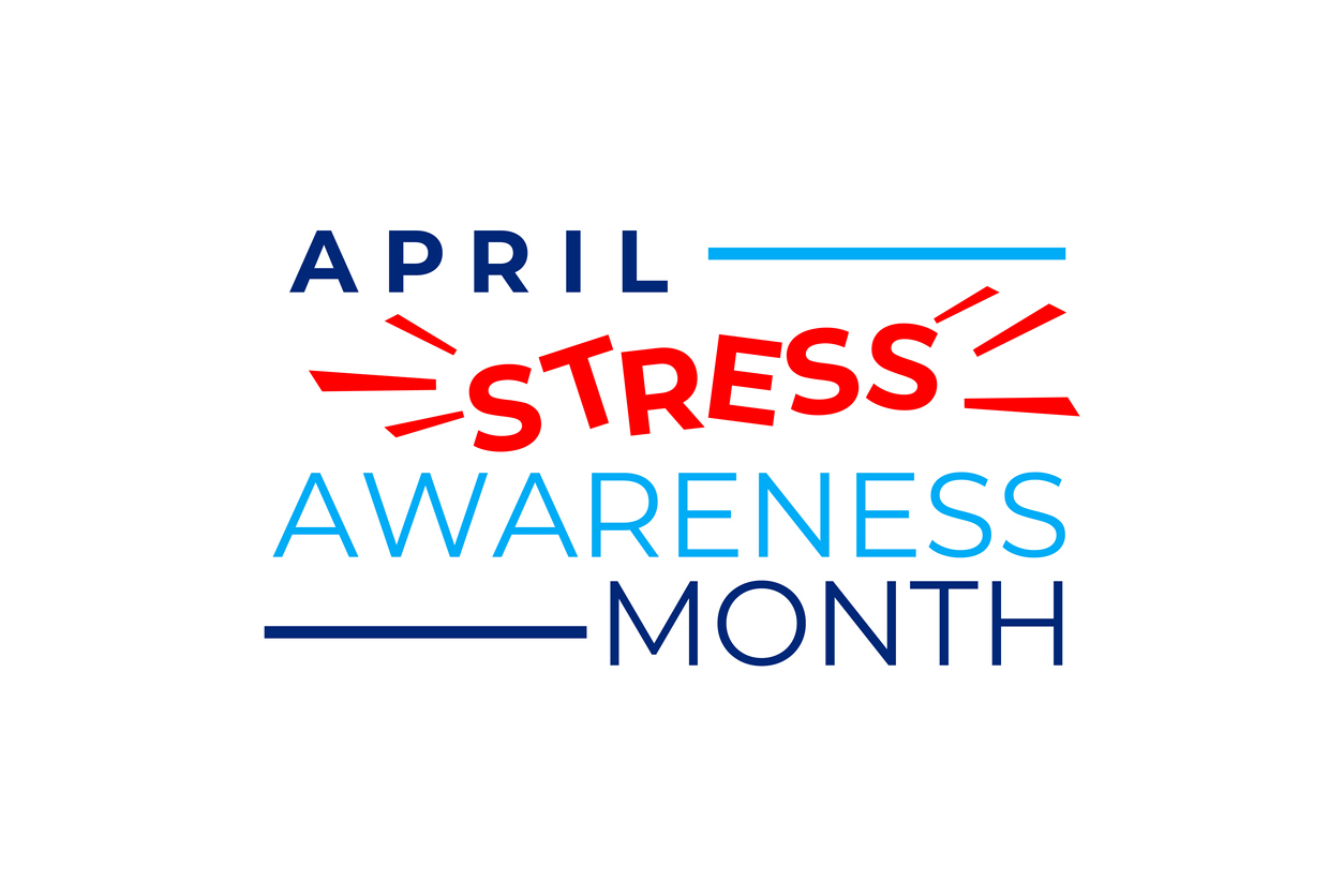 Stress Awareness Month vector concept. April is a Stress Awareness