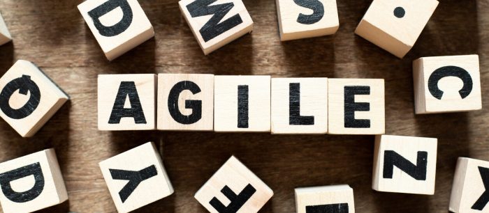 (alt="the word Agile spelt out with wooden blocks")